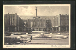 AK Köln, Pressa Ausstellung 1938, Messehof Mit Brunnen  - Tentoonstellingen