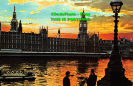 R413649 Sunset On The River Thames. John Hinde. E. Ludwig - World