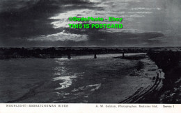 R414703 Moonlight. Saskatchewan River. A. W. Gelston. Medicine Hat. Series. 1 - Monde