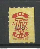 USA Vignettes Cash Value 1 Mill Profit Stamp TV  MNH - Ohne Zuordnung