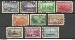 USA Eaton`s Fine Letter Papers Architecture Buildings Etc. 10 Vignettes Poster Stamps MNH - Andere & Zonder Classificatie