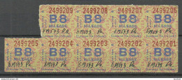 USA Ration Stamp Vignette As 9-block, Used - Ohne Zuordnung