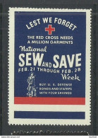 USA Red Cross Rotes Kreuz Vignette Charity Poster Stamp MNH - Rode Kruis