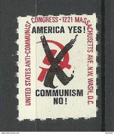 USA Anti Communist Congress Vignette Poster Stamp MNH - Cinderellas