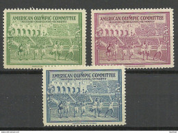 USA 1939/40 AMERICAN OLYMPIC COMMITEE HELSINKI 1940 Vignettes Poster Stamps MNH - Andere & Zonder Classificatie