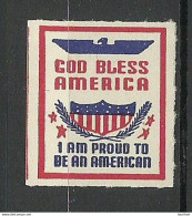 USA Patriotic Vignette Poster Stamp God Bless America MNH - Erinnofilie