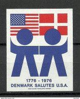 Denmark 1976 Vignette Relations With USA Flags MNH - Autres & Non Classés