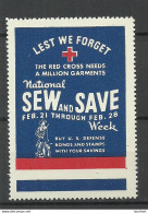 USA Vignette Red Cross Roter Kreuz MNH - Rotes Kreuz