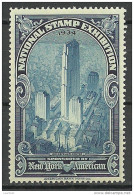 USA 1934 Vignette Advertising National Stamp Exibition Rockefeller Center New York MNH - Cinderellas