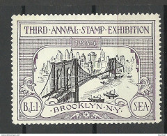 1934 Third Annual Stamp Exhibition Brooklyn USA Vignette Werbemarke (*) - Erinnofilia