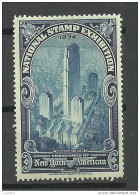 USA 1934 Vignette Advertising National Stamp Exhibition Rockefeller Center New York MNH - Erinnofilia