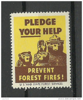 USA 1938 Vignette Prevent Forest Fires Usa And State Forest Services MNH - Vignetten (Erinnophilie)