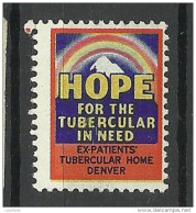 USA Tuberculosis Charity Wohlfahrt Vignette MNH - Ziekte