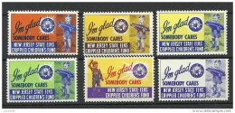 USA 1940ies 1950ies Vignettes Charity Wohlfahrt New Jersey Crippled Children`s Fund MNH - Erinnophilie