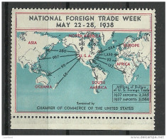 USA 1938 Vignette National Foreign Trade Week (*) - Vignetten (Erinnophilie)