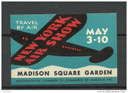 USA New York Air Show Vignette Poster Stamp * - Avions