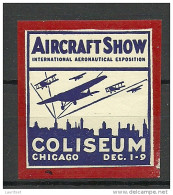 USA Aircraft Show Coliseum Chicago Vignette Poster Stamp * - Airplanes