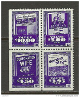 USA 1930ies Vignetten Poster Stamps Books Bücher - Erinnophilie