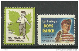 USA 1950ies Vignette Advertising Stamps Against Tuberculose Tuberkulosis MNH - Malattie