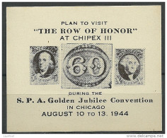 USA 1944 Reklamemarke Vignette Jubilee Convention Chicago Phila-Ausstellung MNH - Erinnofilia