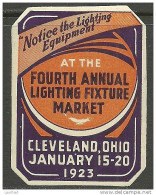 USA Old Vignette Cinderella Advertising Fourth Annual Lightning Fixture Market Cleveland Ohio 1923 - Ongebruikt