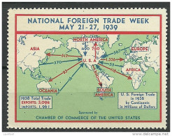 USA 1939 Reklamemarke Vignette National Foreign Trade Week - Erinnophilie