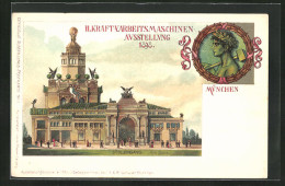 AK München, II. Kraft-u. Arbeitsmaschinen-Ausstellung 1898, Südeingang  - Exhibitions