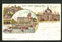AK Berlin, Gewerbe-Ausstellung 1896, Pavillon Der Stadt, Marine-Schauspiel  - Tentoonstellingen