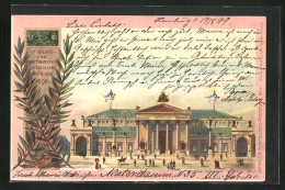 AK München, II. Kraft-u. Arbeitsmaschinen-Ausstellung 1898, Hauptportal Mit Besuchern  - Expositions