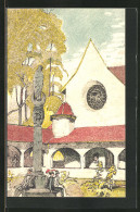 AK Bern, Schweizerische Landesausstellung 1914, Kirch Mit Kreuzgang Und Denkmal  - Ausstellungen