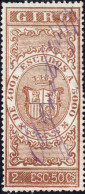 ESPAGNE / ESPAÑA - COLONIAS (Cuba) 1868 Sellos Para GIRO Fulcher 659 2,50Esc Castaño - Cancelado - Cuba (1874-1898)