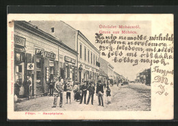 AK Mohács, Fötér, Geschäfte Am Hauptplatz  - Hungary