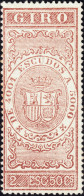ESPAGNE / ESPAÑA - COLONIAS (Cuba) 1868 Sellos Para GIRO Fulcher 659 2,50Esc Castaño - Sin Gomar - Cuba (1874-1898)