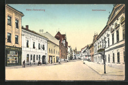 AK Mährisch-Schönberg, Schillerstrasse Mit Geschäften  - Tchéquie