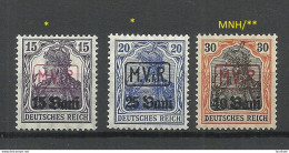 Deutsche Militärverwaltung In Romania Rumänien 1917 Michel 1 - 3 MNH/MH - Bezetting 1914-18