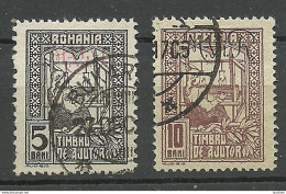 Deutsche Militärverwaltung In Romania Rumänien 1917 Michel 1 - 2 O Kriegssteuermarken - Occupazione 1914 – 18