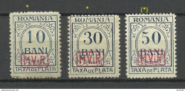 Deutsche Militärverwaltung In Romania Rumänien 1918 Michel 2 & 4 - 5 */(*) - Occupazione 1914 – 18