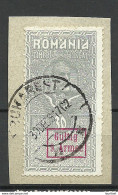 Deutsche Militärverwaltung In Romania Rumänien 1917 O Fiscal Stamp - Occupation 1914-18