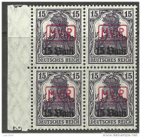 Deutsche Militärverwaltung In Rumänien 1917 Michel 1 In 4-Block MNH - Ocupación 1914 – 18