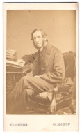 Photo W. E. Debenham, London, Regent St. 158, Portrait Herr Im Anzug Mit Backenbart, 1863  - Anonieme Personen