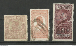 ROMANIA ROMANA Rumänien - 3 Old Revenue Tax Fiscal Stamps Timbru Fiscal, O - Fiscales