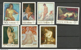 ROMANIA 1969/1971, 7 Stamps, Art Kunst Frauen Akte O - Nus