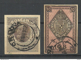 ROMANIA - Postal Stationery Out Cuts, 2 Pcs, Unused - Enteros Postales