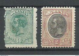 ROMANIA Rumänien 1900/1903 Michel 139 & 144 (*) Mint No Gum/ohne Gummi King Karl I König - Nuovi
