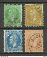 ROMANIA Rumänien 1872 Michel 37 - 38 & 39 & 41 O - 1858-1880 Moldavia & Principality