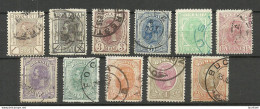 ROMANIA Rumänien 1893 - 1898 Michel 99 - 109 O King Karl I König - Used Stamps