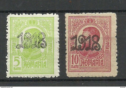 ROMANIA Rumänien 1918 Michel 238 - 239 * - Ungebraucht