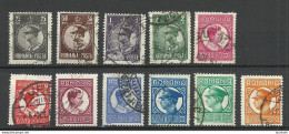 ROMANIA Rumänien 1930 Michel 375 - 385 O King König Karl II - Used Stamps