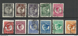 ROMANIA Rumänien 1930 Michel 375 - 385 O King König Karl II - Gebraucht