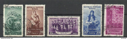 ROMANIA Rumänien 1953 Michel 1430 - 1434 O Volkskunst - Gebraucht